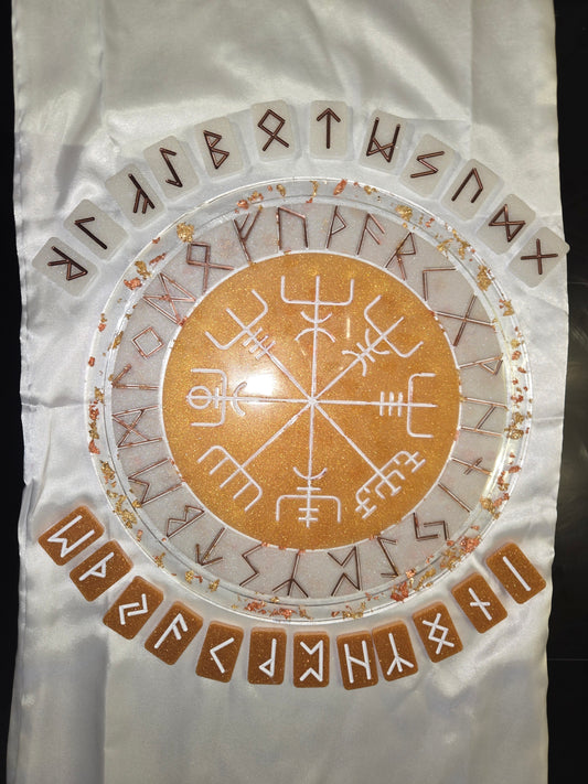 Jeu de Runes Divinatoires Futhark - Guidé par le Vegvisir