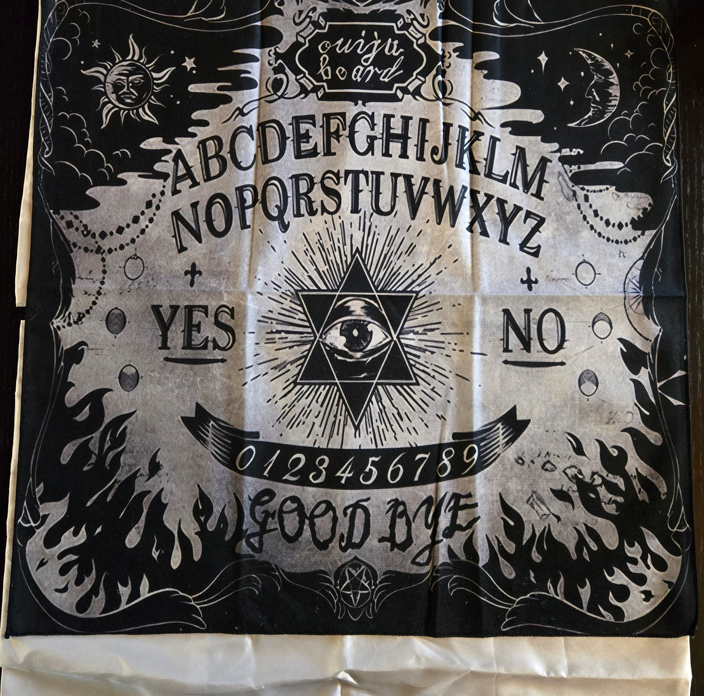 Tissu autel planche ouija spiritisme  - nappe contact spirituel divination occulte
