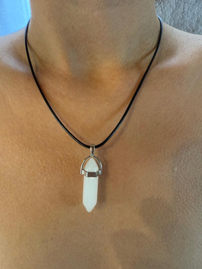 Collier howlite blanche - pierre calme patience anti-stress lithothérapire