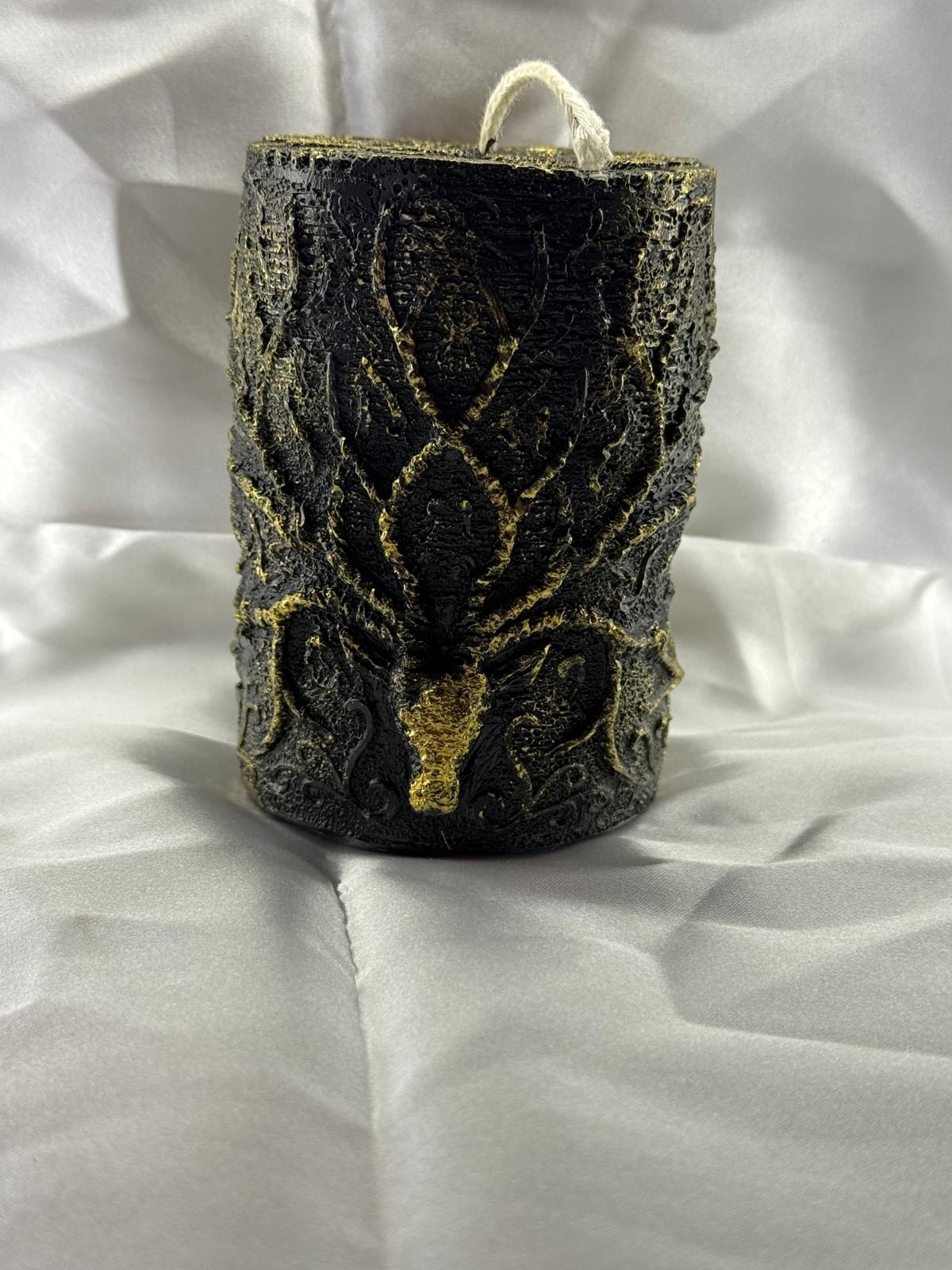 Bougie Cerf Cornu - Symbole Celtique de Pouvoir et Nature