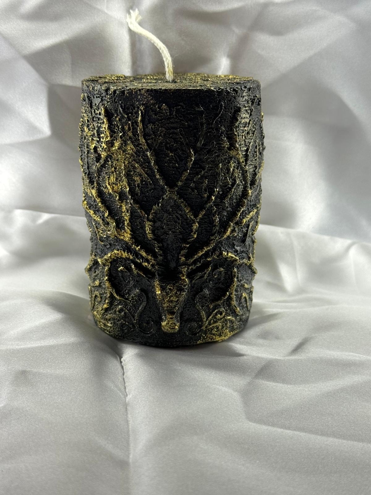 Bougie Cerf Cornu - Symbole Celtique de Pouvoir et Nature