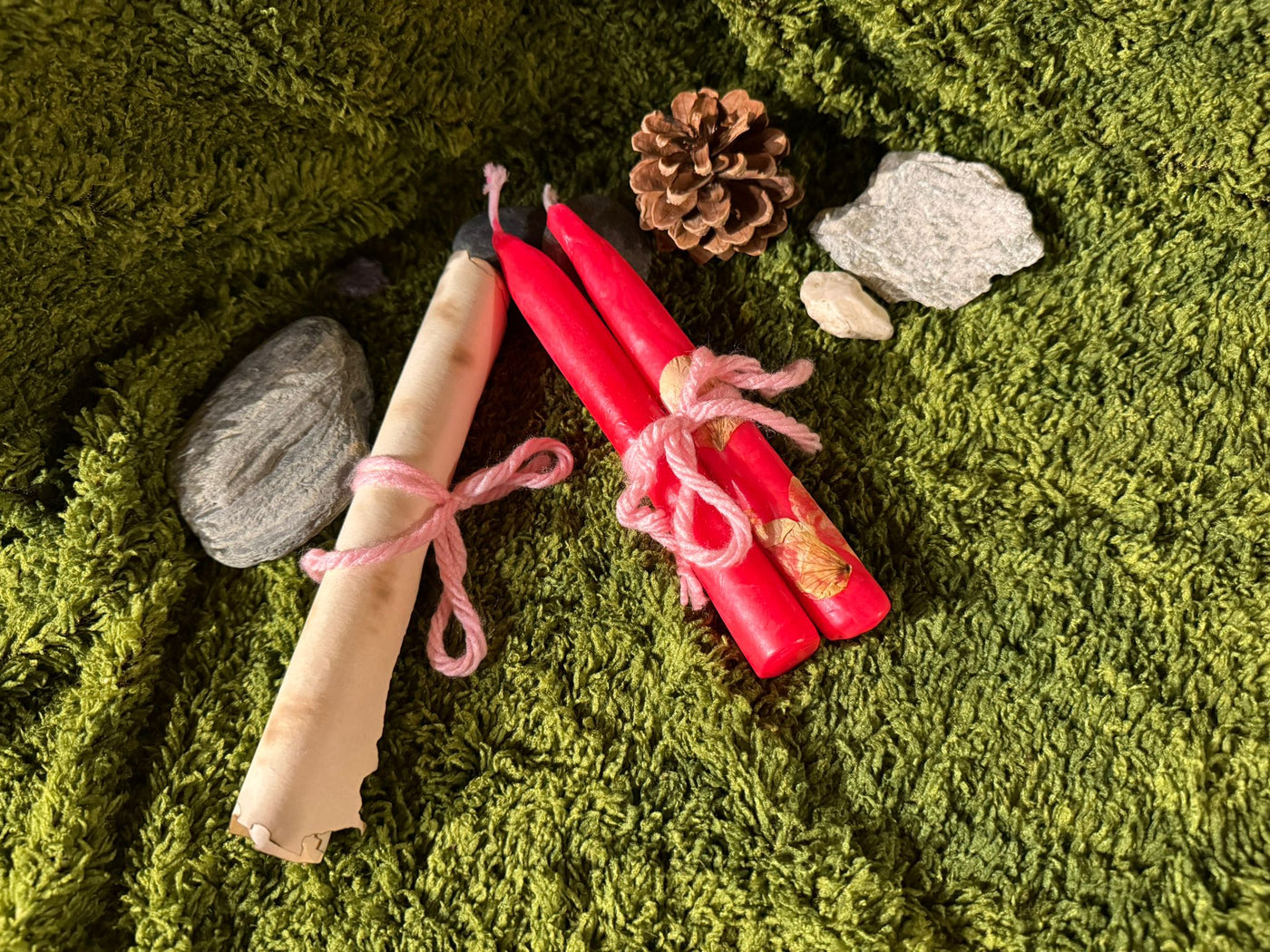 Bougie rituel cire soja naturelle - méditation intention spiritualité bien-être
