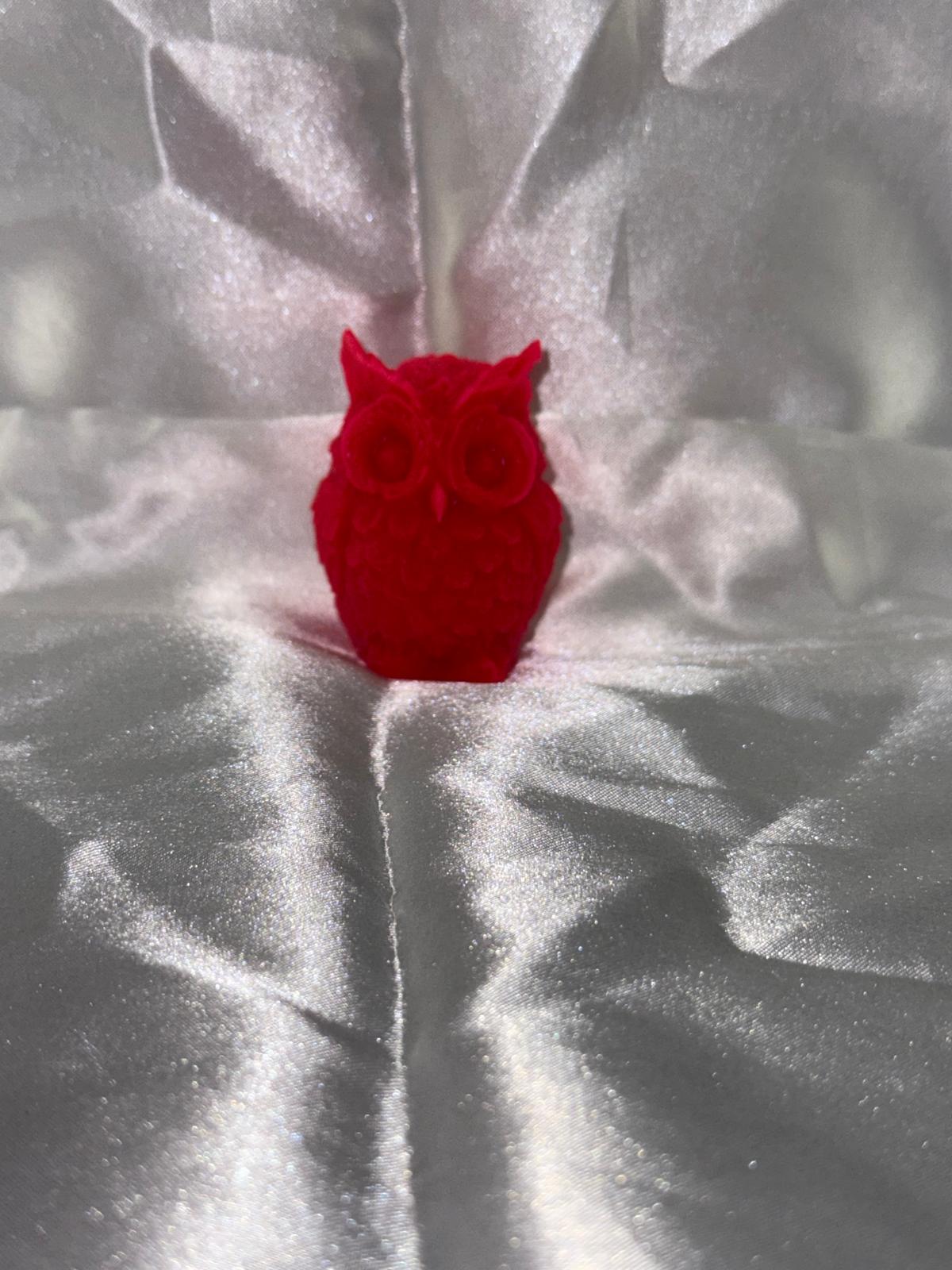 Bougie hibou décorative plumes - symbole sagesse cadeau original ambiance cosy