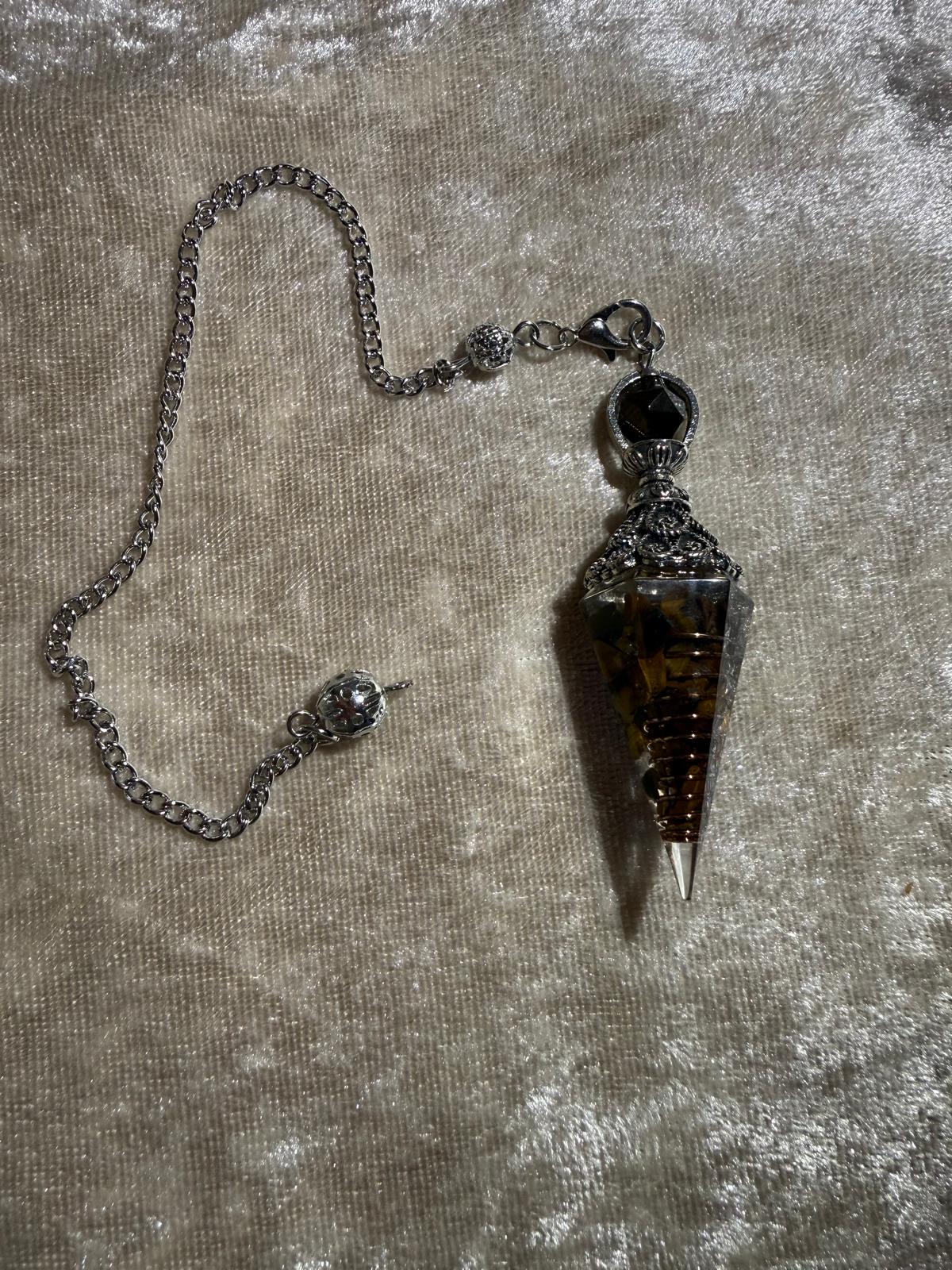 pendule divinatoire améthyste cuivre - clairvoyance sagesse spirituelle radiesthésie