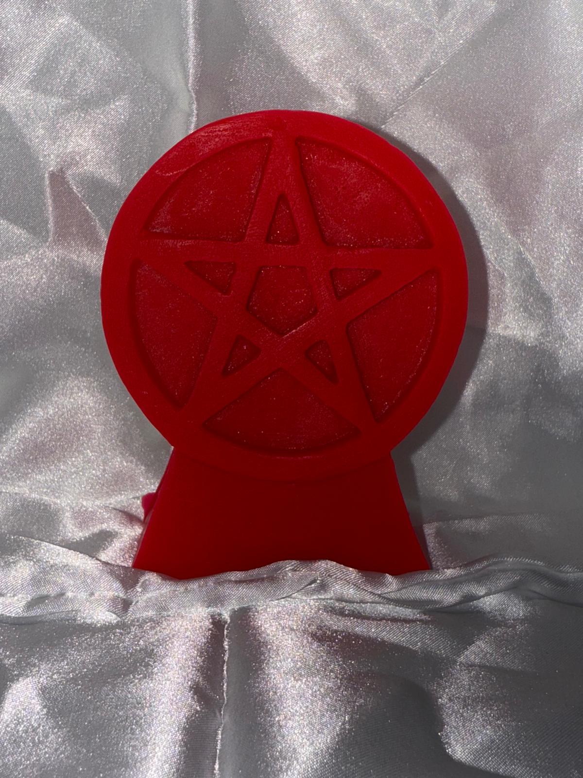 Bougie pentagramme étoile - protection ésotérique mystique wicca