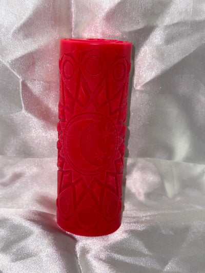 Bougie Cycle Lunaire - Décoration Céleste et Mystique avec Lune et Étoiles