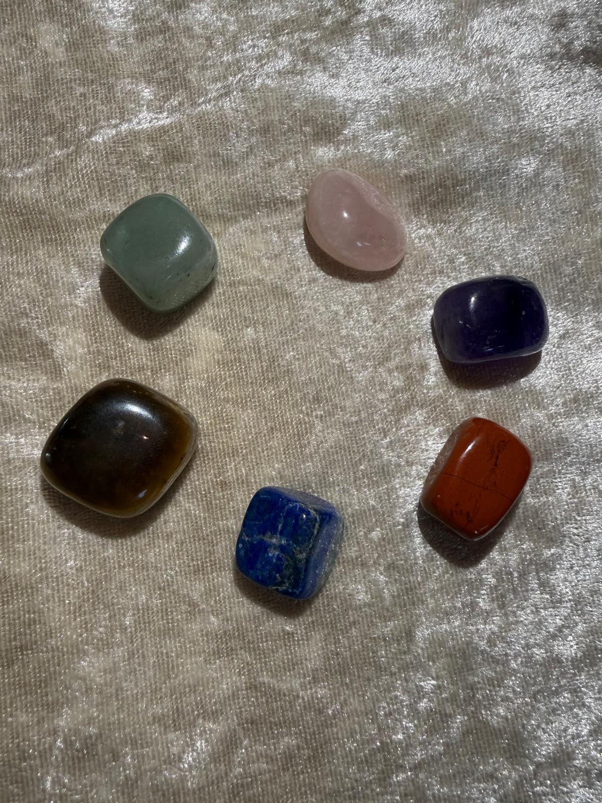 kit 77 pierres chakras naturelles - lithothérapie harmonie équilibre énergétique bien-être