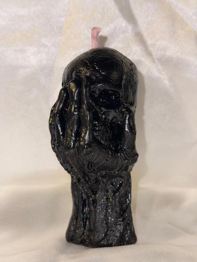 Bougie noire coulures sanglantes - décoration gothique macabre Halloween horrifique