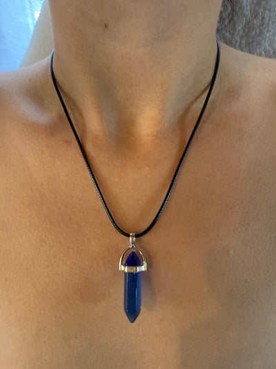 Collier lapis-lazuli bleu - pierre sagesse vérité chakra 3ème œil